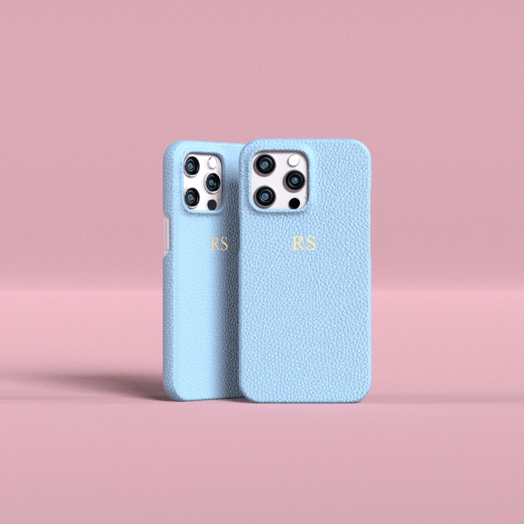 The Best Baby Blue Pebble Genuine Leather Phone Cases | Genuine Leather Phone Case |  Using 100% High Quality Material | Latest Designs 