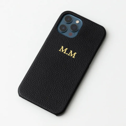 Black Pebble Vegan Leather Phone Case