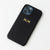 Black Pebble Vegan Leather Phone Case  with custom logo 