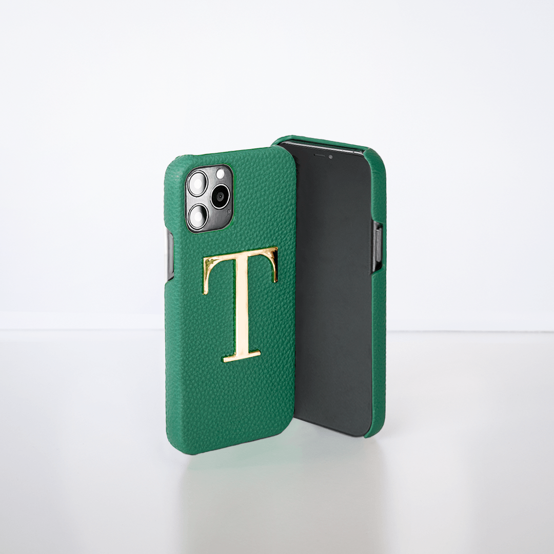 The Best Green Pebble Genuine Leather Letter Phone Case | Leather Phone Cases | Leather Phone Cases Available with Cheap Price