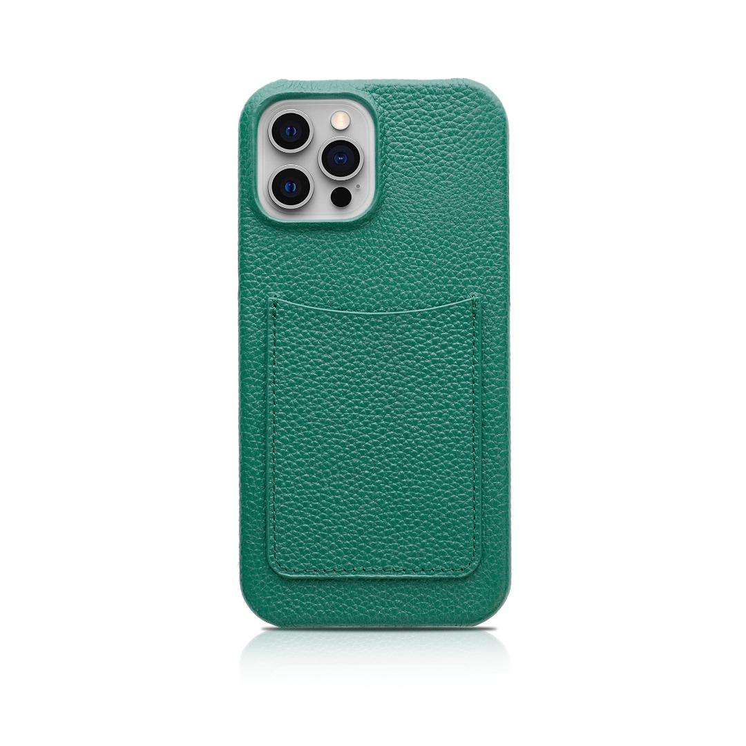 Green Pebble Genuine Leather Pocket Phone Case - My Personalised Item