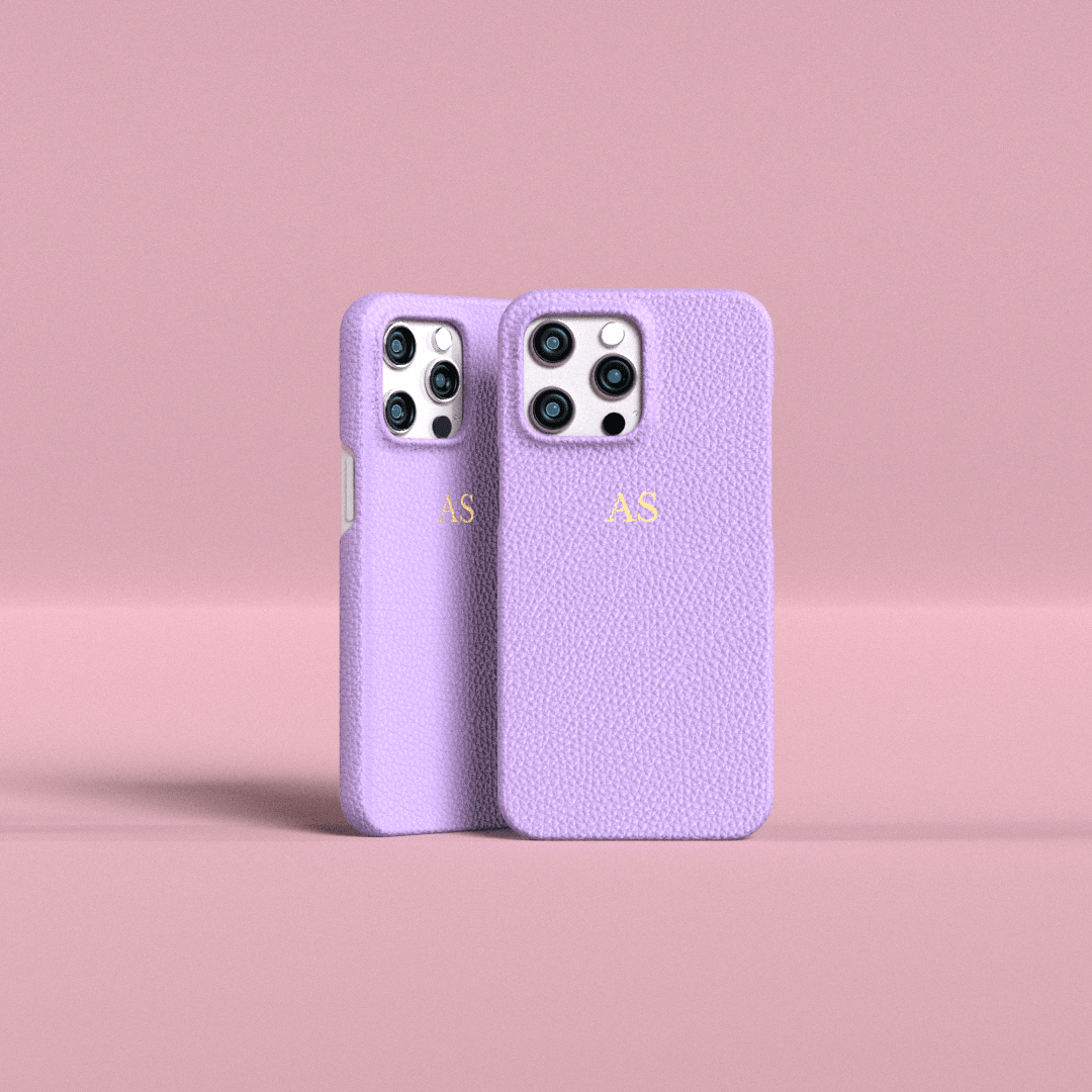 Lilac Pebble Genuine Leather Phone Case | The Best Leather Phone Cases | Available with cheap price | Latest Model iPhone Cases 