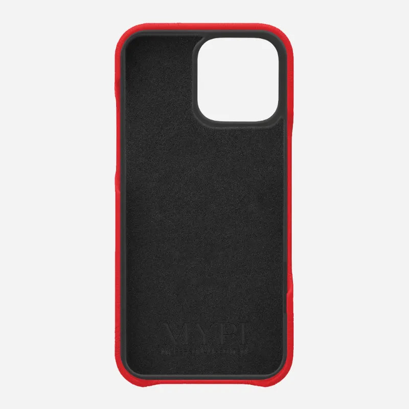 Red Pebble Vegan Leather Phone Case