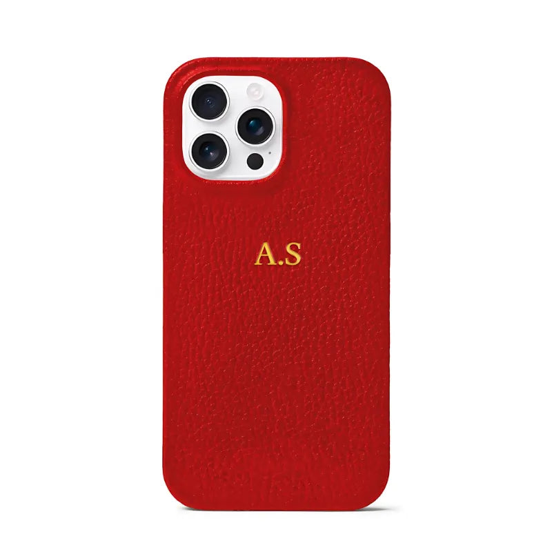 Red Pebble Vegan Leather Phone Case