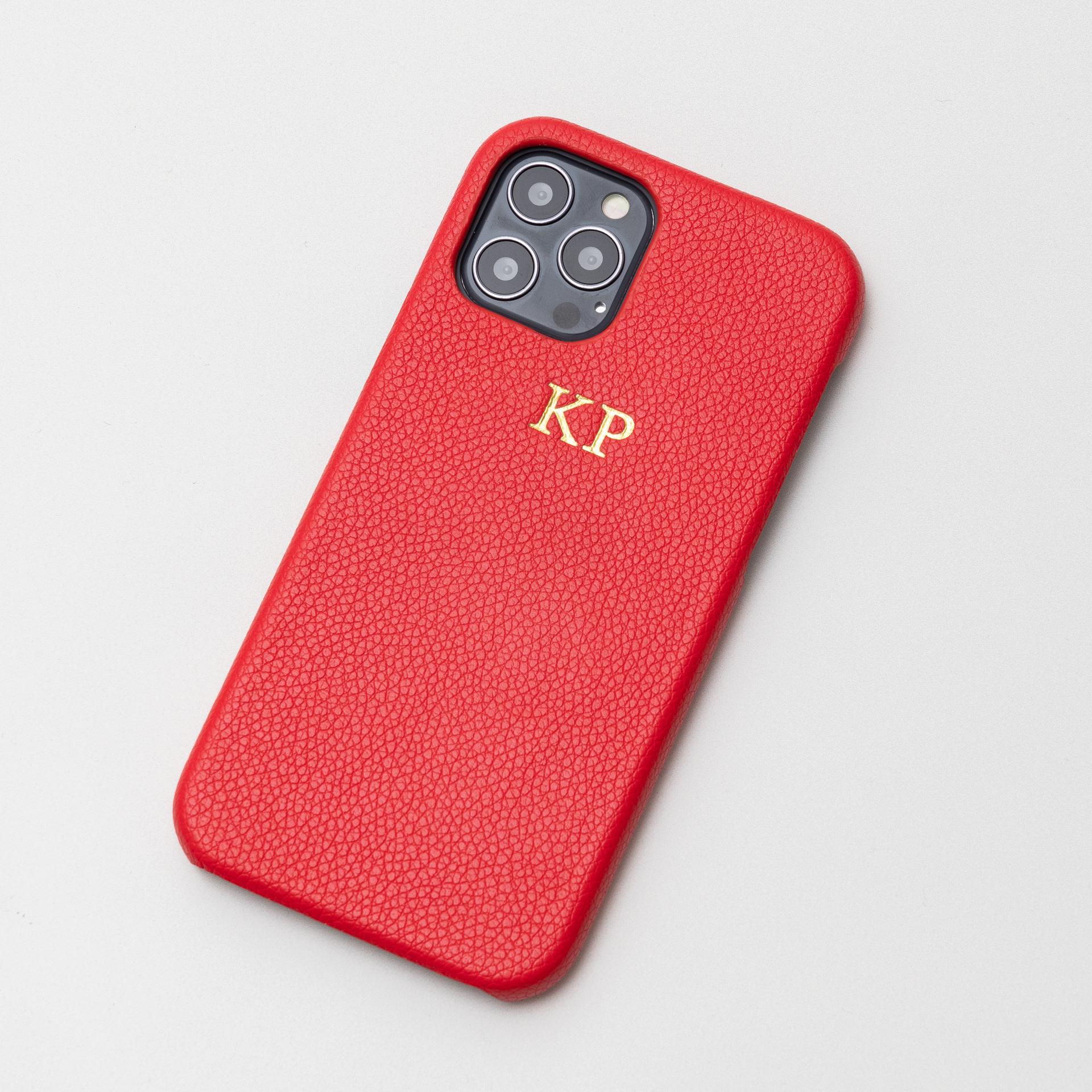 The Best Red Pebble Vegan Leather Phone Case with using High quality Leather 