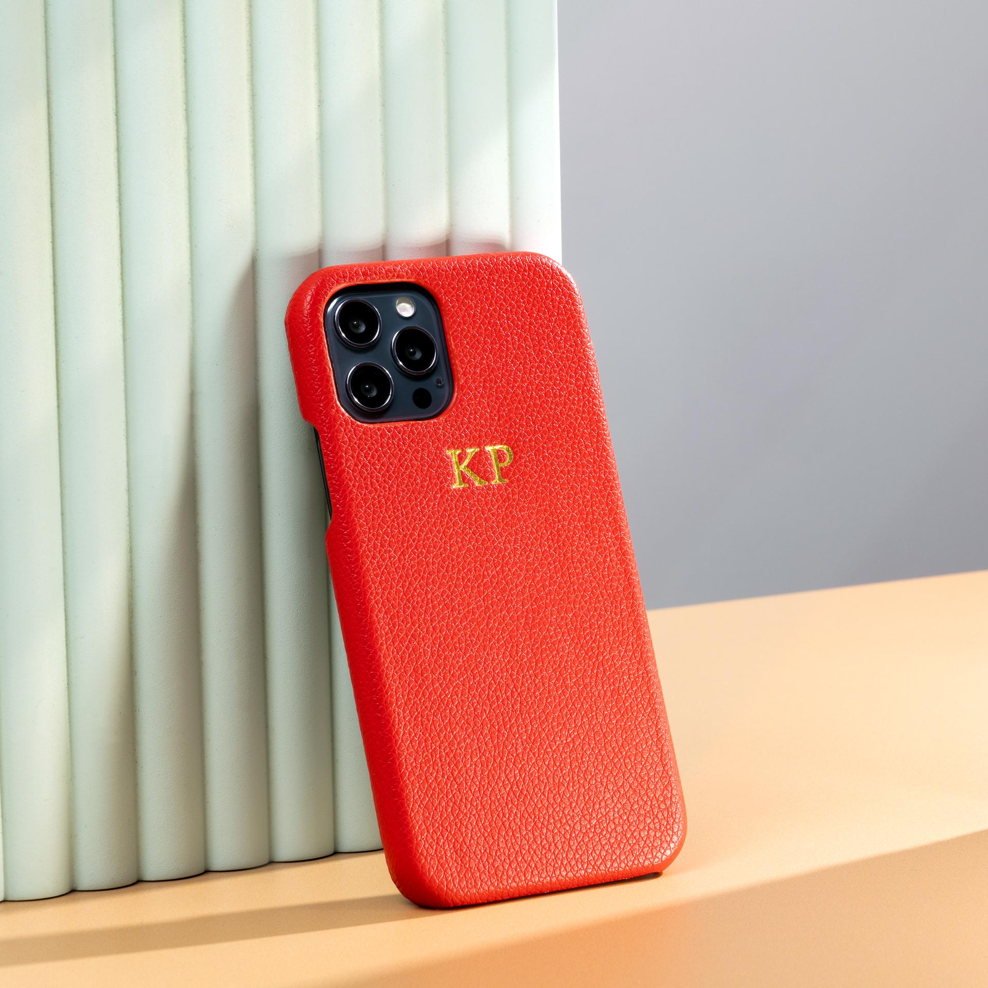 Red Pebble Vegan Leather Phone Case | iPhone 12, iPhone 13, iPhone 14 or iPhone 15